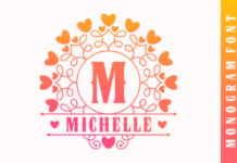 Michelle Monogram Font Poster 1
