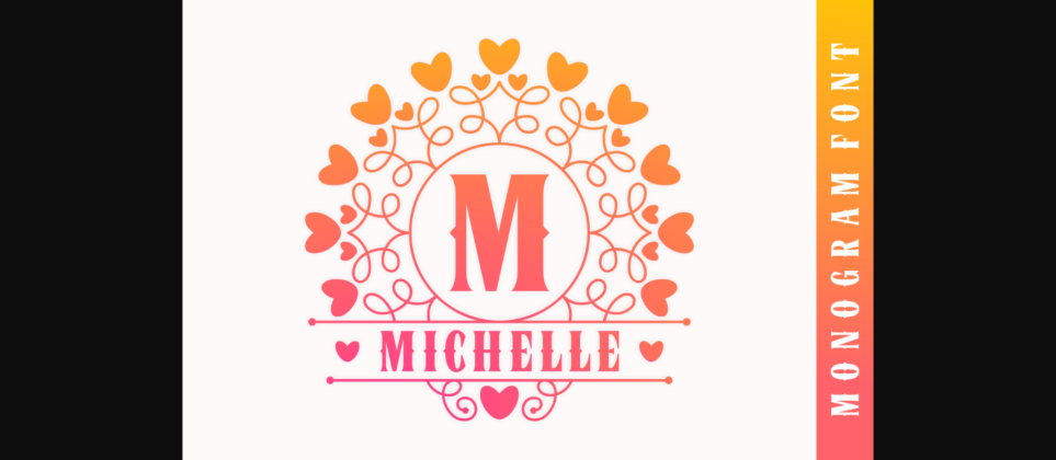 Michelle Monogram Font Poster 1