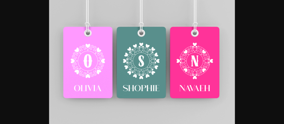 Michelle Monogram Font Poster 6