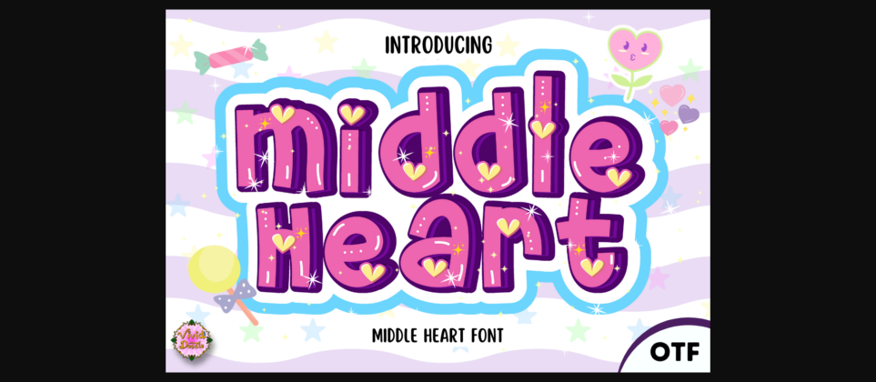 Middle Heart Font Poster 3