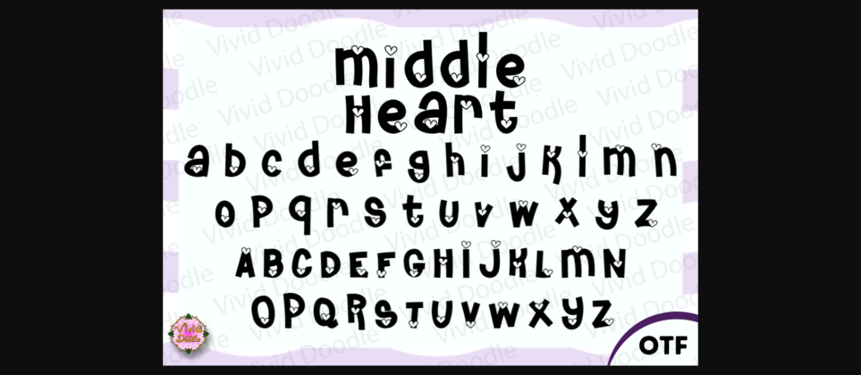 Middle Heart Font Poster 4
