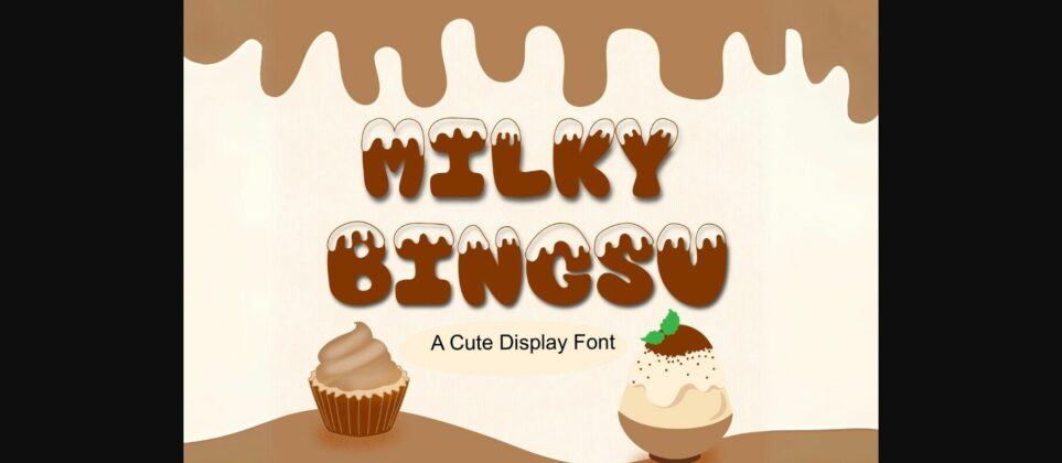 Milky Bingsu Font Poster 3