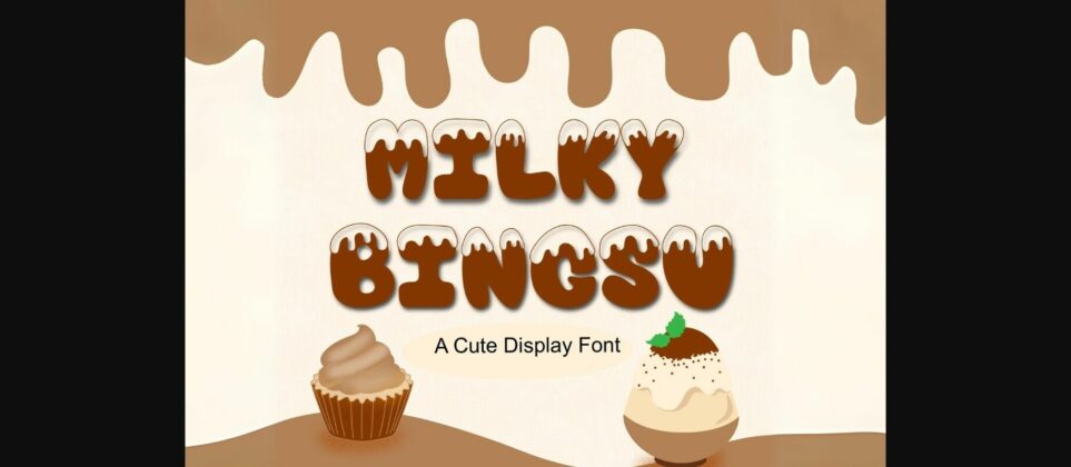 Milky Bingsu Font Poster 1