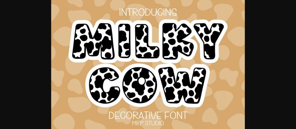 Milky Cow Font Poster 3