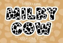Milky Cow Font Milky Cow Font Poster 1