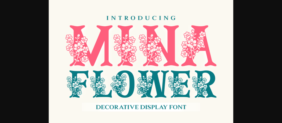 Mina Flower Font Poster 3