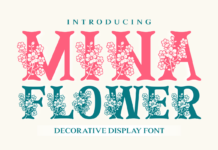 Mina Flower Font Poster 1