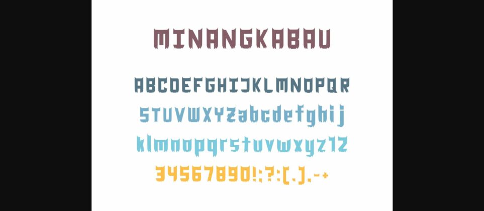 Minangkabau Font Poster 2