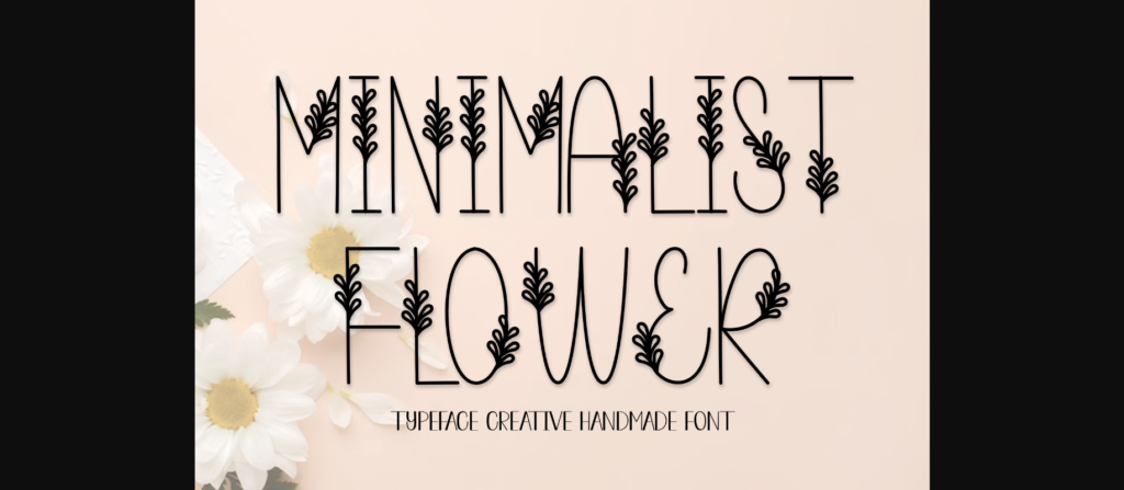 Minimalist Flower Font Poster 3