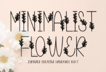 Minimalist Flower Font Poster 1