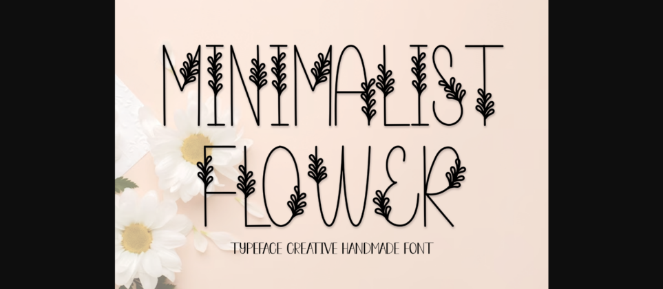 Minimalist Flower Font Poster 1