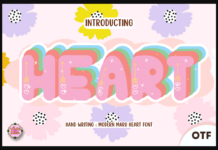 Modern Maru Heart Font Poster 1