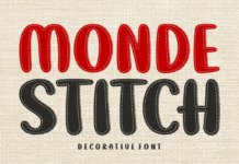 Monde Stitch Font Poster 1