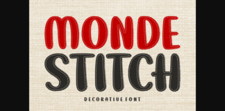 Monde Stitch Font Poster 1