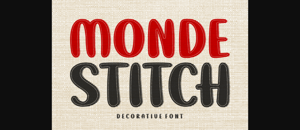 Monde Stitch Font Poster 1