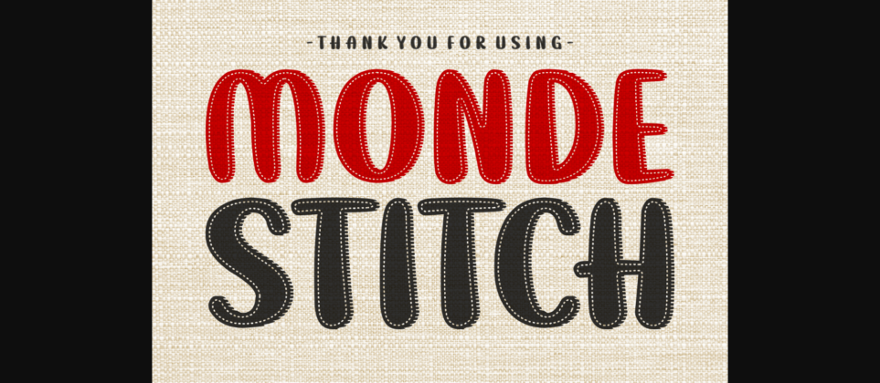 Monde Stitch Font Poster 7