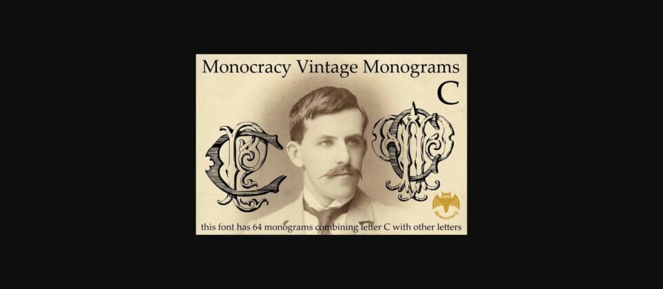Monocracy Vintage Monograms C Font Poster 3