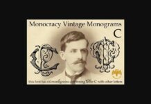 Monocracy Vintage Monograms C Font Poster 1