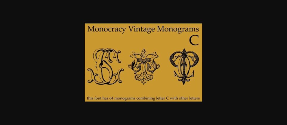 Monocracy Vintage Monograms C Font Poster 4