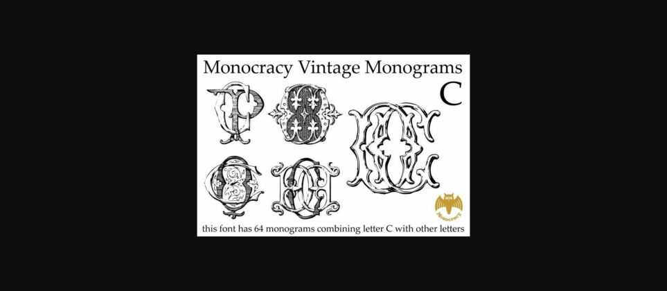 Monocracy Vintage Monograms C Font Poster 5