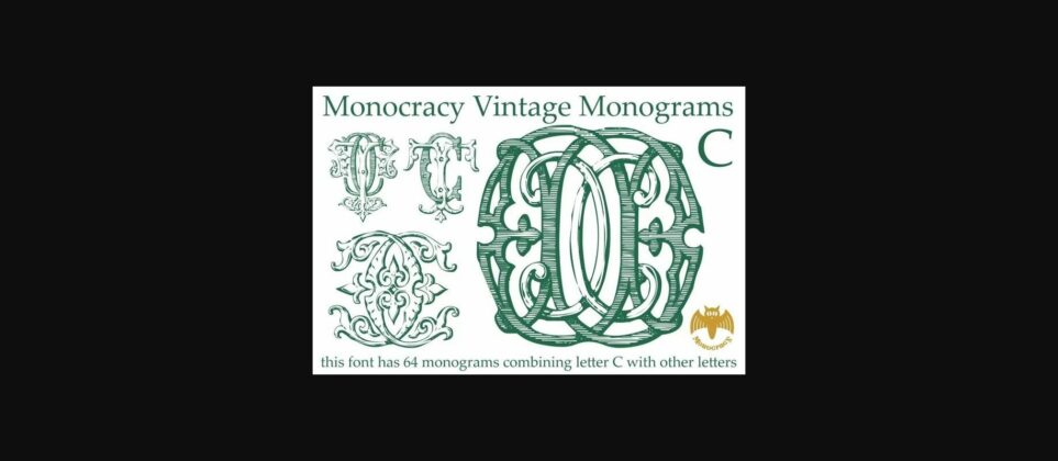 Monocracy Vintage Monograms C Font Poster 6
