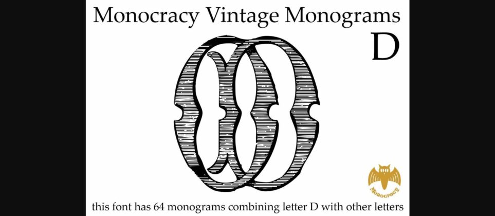 Monocracy Vintage Monograms D Font Poster 3