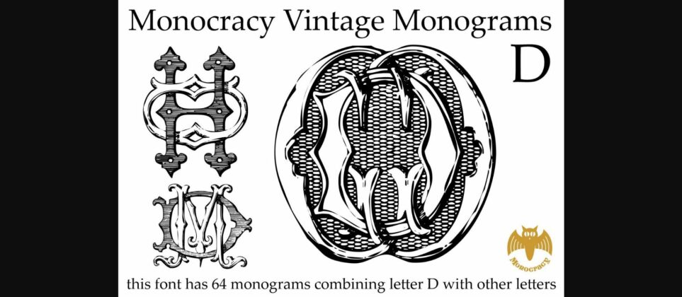 Monocracy Vintage Monograms D Font Poster 4
