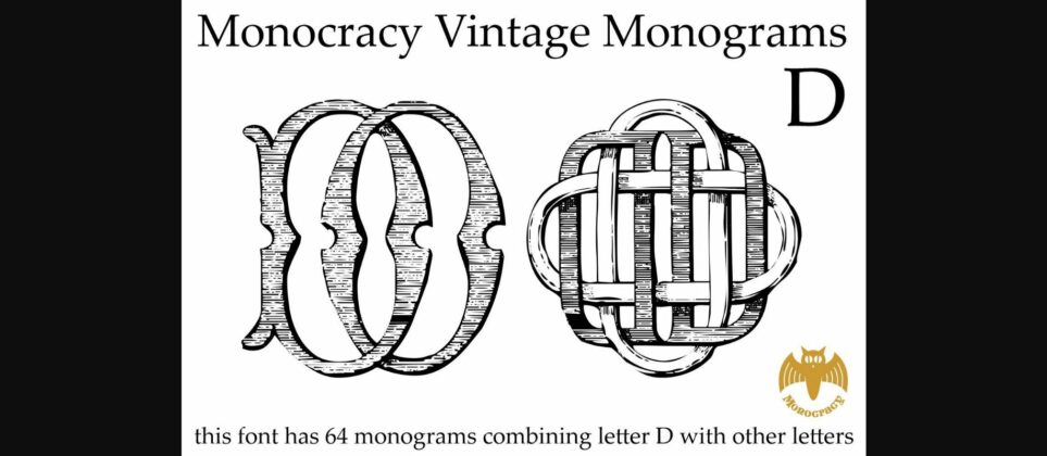 Monocracy Vintage Monograms D Font Poster 5