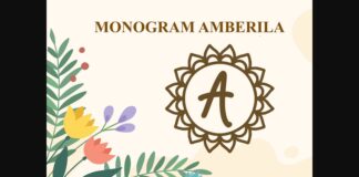 Monogram Amberila Font Poster 1