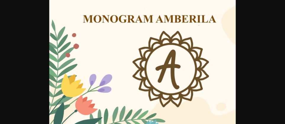 Monogram Amberila Font Poster 1