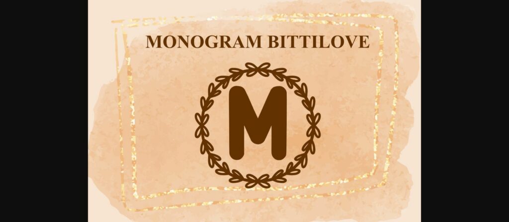 Monogram Bittilove Font Poster 3