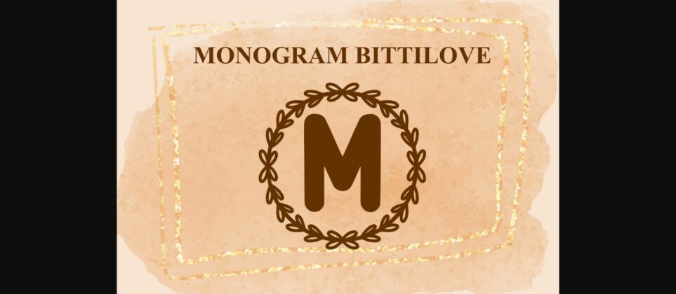 Monogram Bittilove Font Poster 3