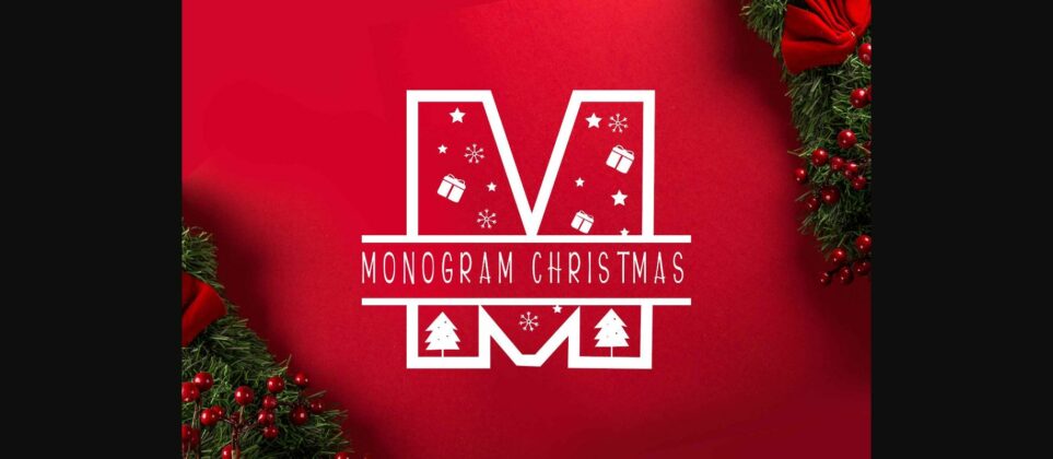 Monogram Christmas Font Poster 3