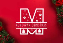 Monogram Christmas Font Poster 1