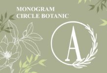 Monogram Circle Botanic Font Poster 1