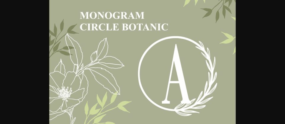 Monogram Circle Botanic Font Poster 1