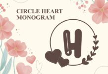 Monogram Circle Heart Font Poster 1