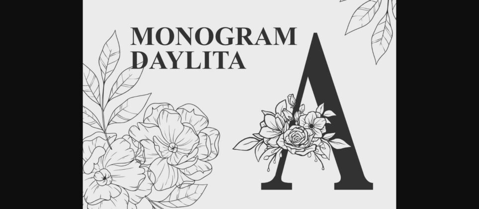 Monogram Daylita Font Poster 3