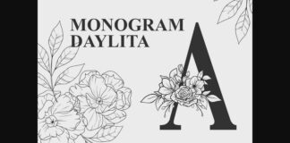 Monogram Daylita Font Poster 1