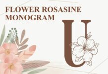 Monogram Flower Rosasine Font Poster 1