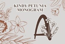 Monogram Kindy Petunia Font Poster 1