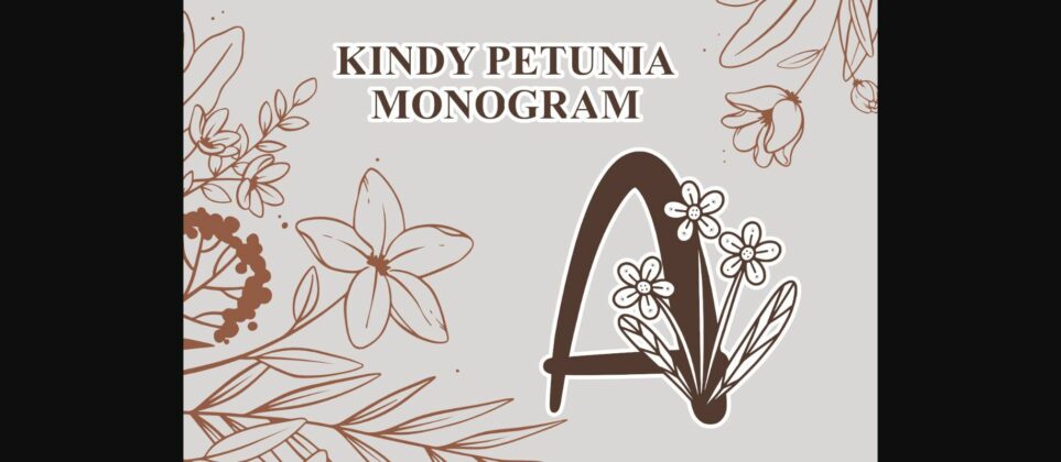Monogram Kindy Petunia Font Poster 1