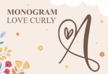 Monogram Love Curly Font Poster 1