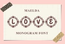 Monogram Maelda Font Poster 1