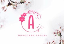 Monogram Sakura Font Poster 1