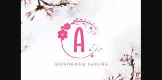 Monogram Sakura Font Poster 1