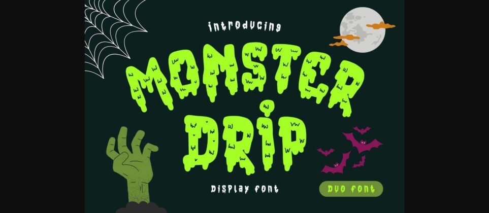 Monster Drip Font Poster 3