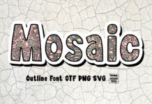 Mosaic Font Poster 1