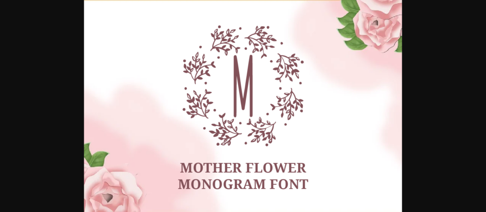 Mother Flower Monogram Font Poster 3