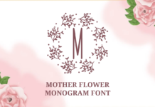 Mother Flower Monogram Font Poster 1